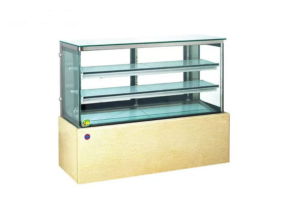 Mermer Tabanlı Temperli Cam 490W Pasta Teşhir Dolabı