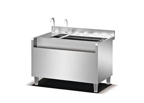 Çift Evyeli 1100mm SS201 Paslanmaz Çelik Pişirme Ekipmanları