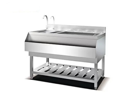 Çift Evyeli 1100mm SS201 Paslanmaz Çelik Pişirme Ekipmanları
